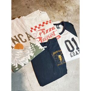 Graphic T-Shirts Bundle Pizza Planet Hick Life‎ G.O.A.T. Size Medium 0007